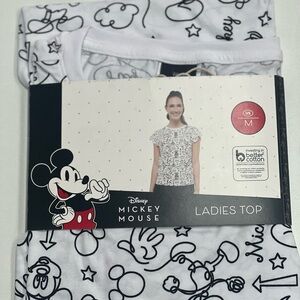 Disney Mickey Mouse Classic Fit Top - Black and White